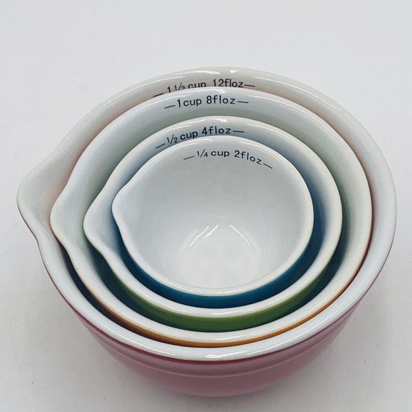 Sandra Lee Ceramic Measuring Cup Set Multicolor with Measuring Spoon Set - Picture 12 of 12